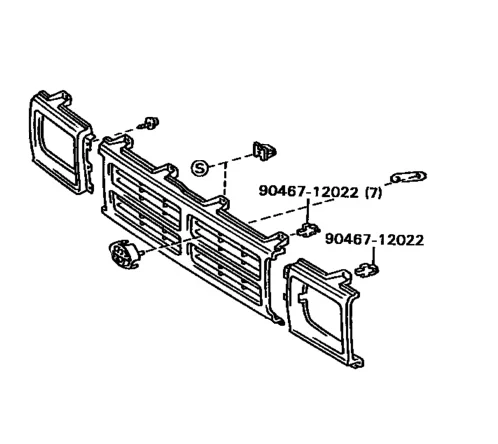 8971024150 ISUZU Rad Grille Clip 8971024150 ISUZU Rad Grille Clip