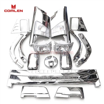 1 set kit carrozzeria di modifica cromato per Isuzu NPR faro ruota sopracciglio griglia copertura specchietto retrovisore faro faro paraurti anteriore incluso
